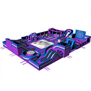 large inflatable theme park inflatable play park